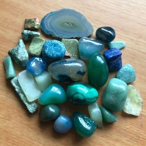Blue/Green Rock/Crystal Bundle